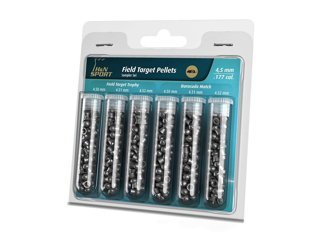 H&N Field Target Pellets Sampler Set 4.50mm Luchtdruk Kogeltjes 6 pack